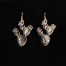 Silver Strike Ladies Earrings Cactus Flower AB Silver