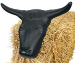 Steer Head Black with 2 Metal Bale Spikes #40201