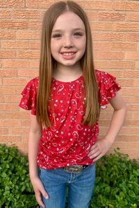 Bandana Babe Kids Top - Sterling Kreek