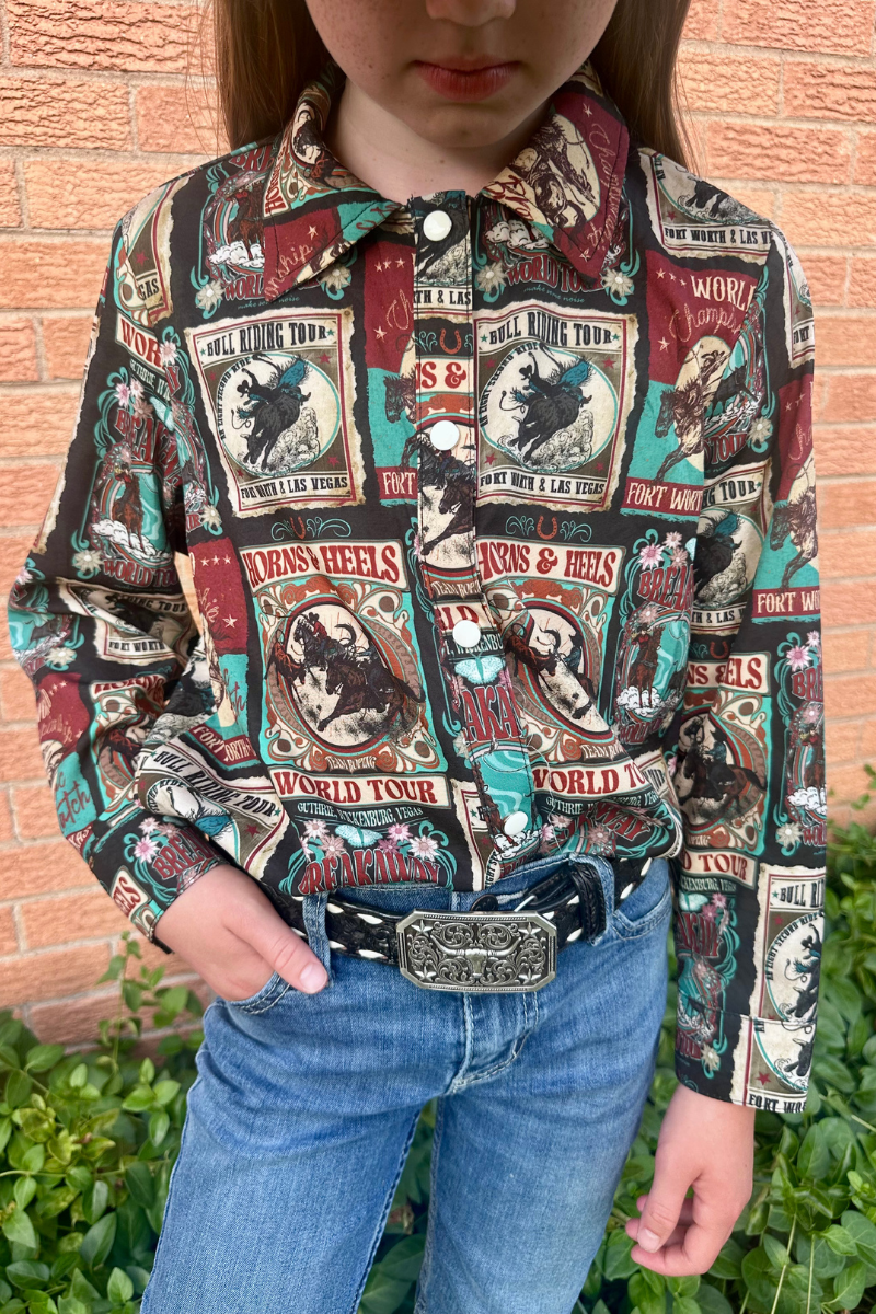 Sterling Kreek Vintage Rodeo Button Up - Kids