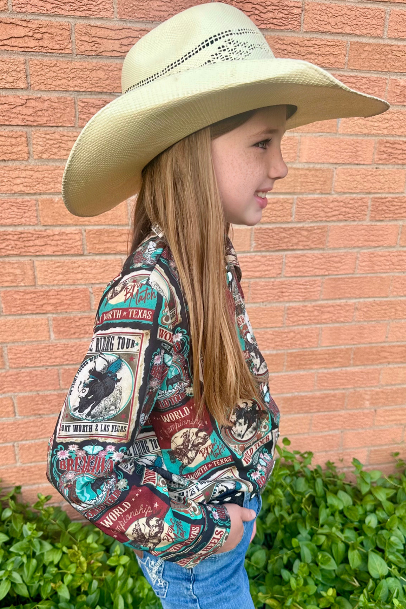 Sterling Kreek Vintage Rodeo Button Up - Kids