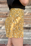 Sterling Kreek Bandana Babe Shorts - Yellow
