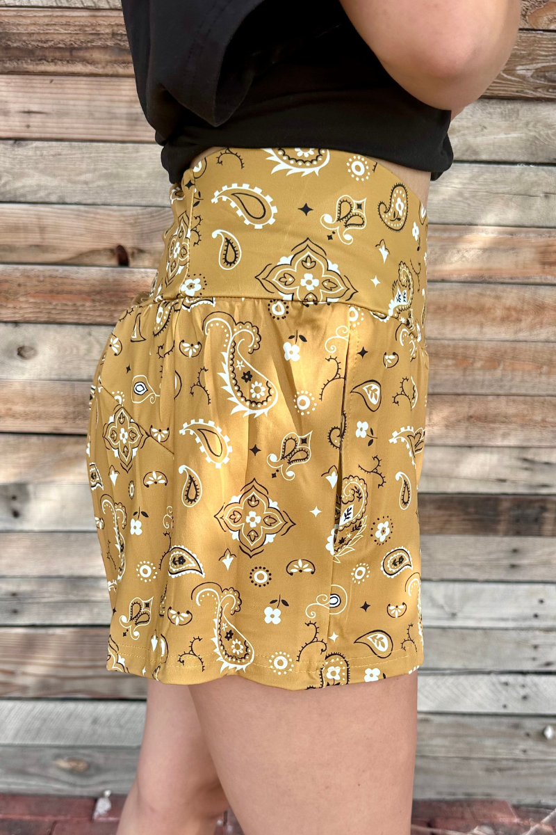 Sterling Kreek Bandana Babe Shorts - Yellow