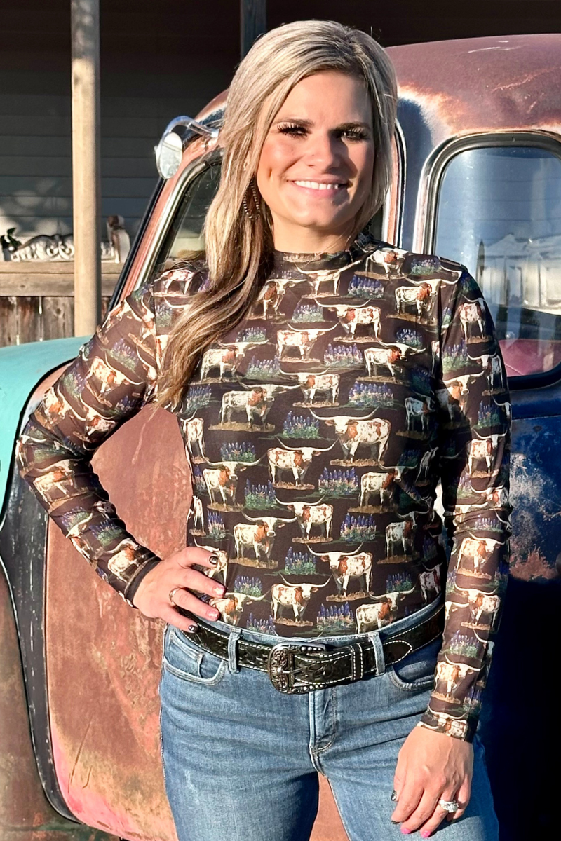 Sterling Kreek Somewhere In Texas Mesh Top
