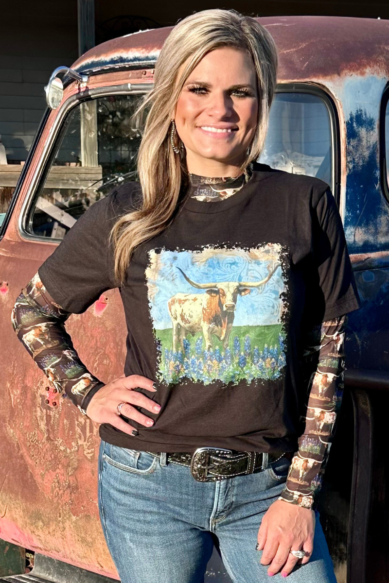 Sterling Kreek Somewhere In Texas Mesh Top
