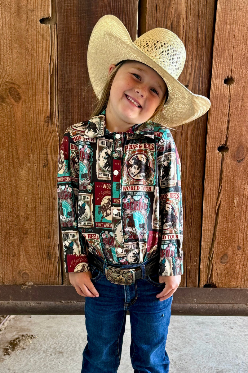 Sterling Kreek Vintage Rodeo Button Up - Kids