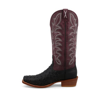 13" Reserve Boot - Black Ostrich & Purple Potion
