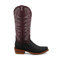 13" Reserve Boot - Black Ostrich & Purple Potion