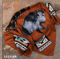 100% Silk Scarf Patterened