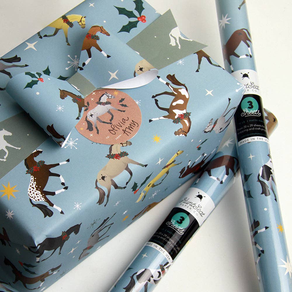 Hunt Seat Paper Co. - Christmas Horse Gift Wrap