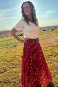 Sterling Kreek - Red Dirt Branded Maxi Skirt