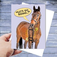 Horse Hollow Press - Horse Birthday Card | Let's Go Riding
