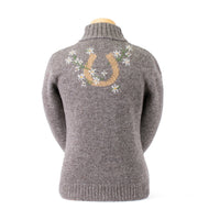 Lost Horizons Knitwear - Lucky Daisy Western Embroidered Wool Cardigan
