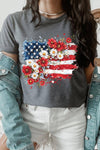 COLORBEAR - Floral American Flag Graphic Tee