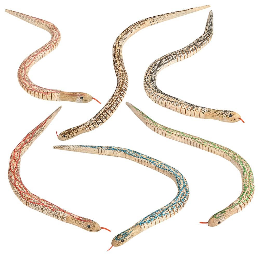 La Luna Bella - Toys - 20" WOODEN WIGGLY SNAKE LLB kids toys