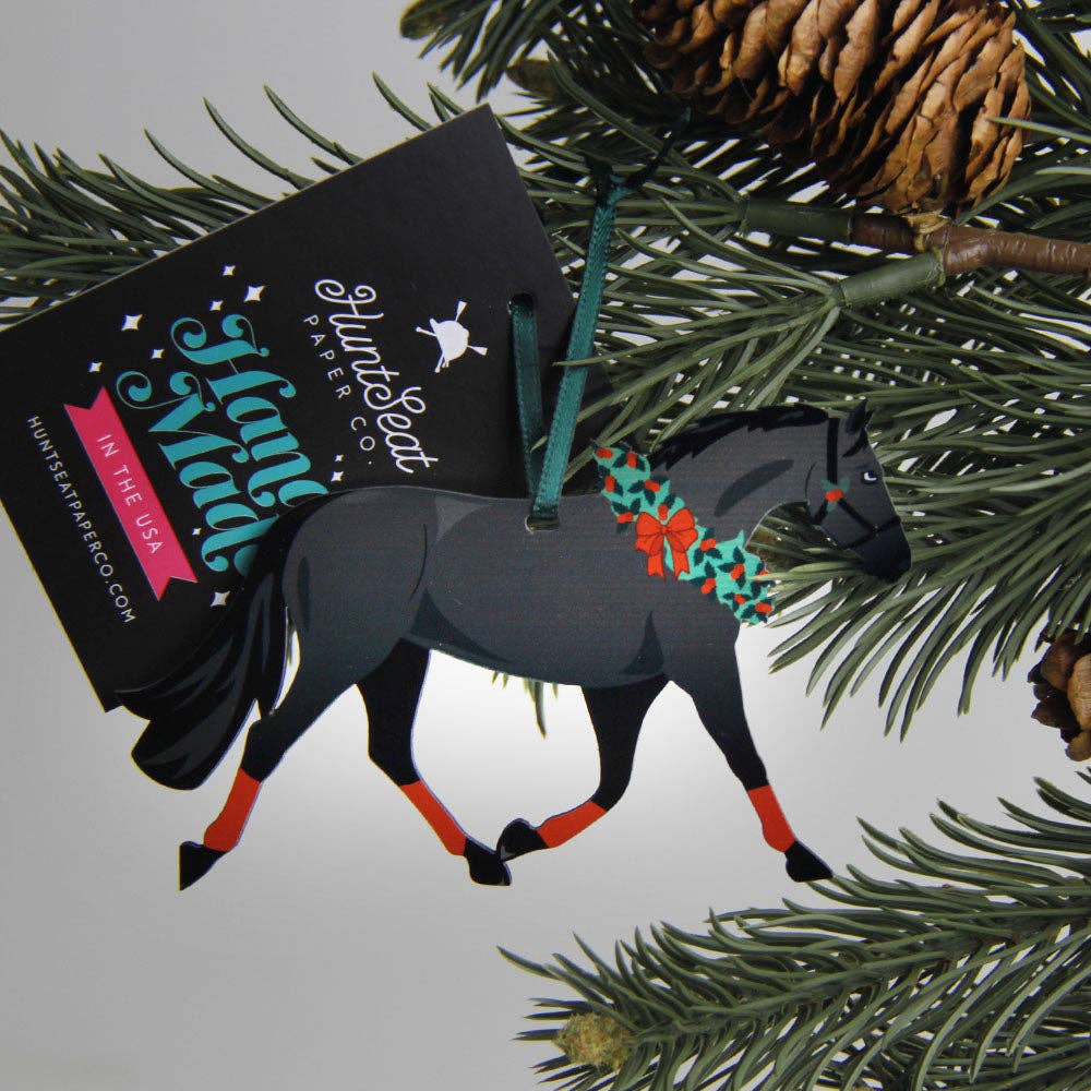 Hunt Seat Paper Co. - Black Pony Ornament