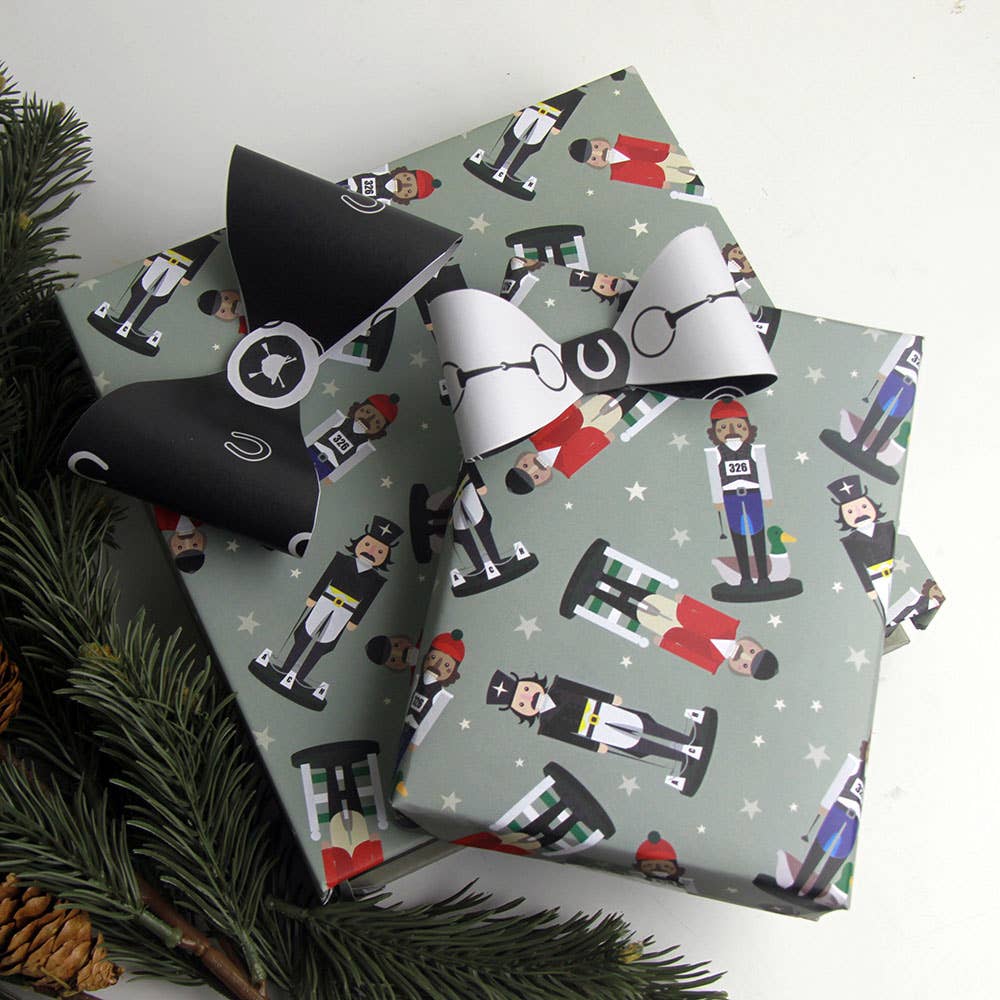 Hunt Seat Paper Co. - Three (Ring) Wisemen - Equestrian Nutcracker Gift Wrap