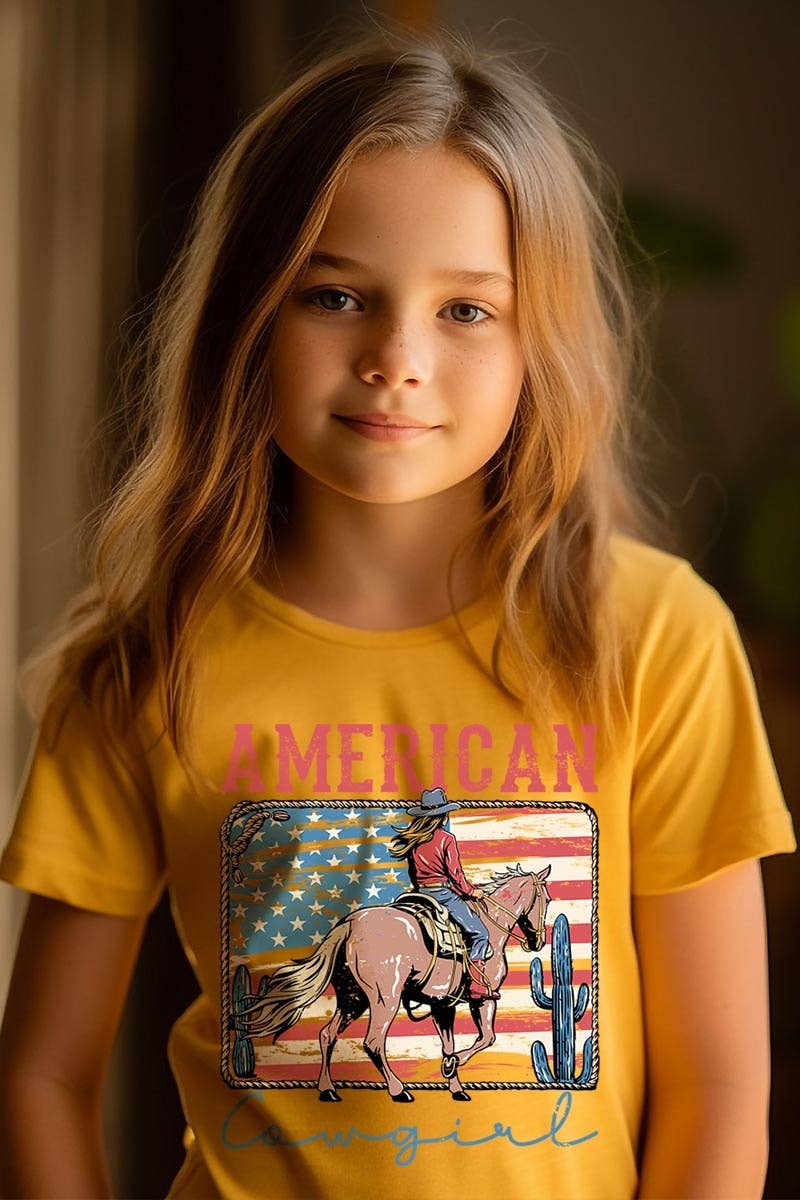 COLORBEAR - American Cowgirl Kids Graphic Tee