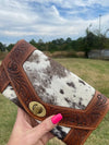 Texas Western Cowhide Bags and More - Cowhide Tooled Leather Wallet