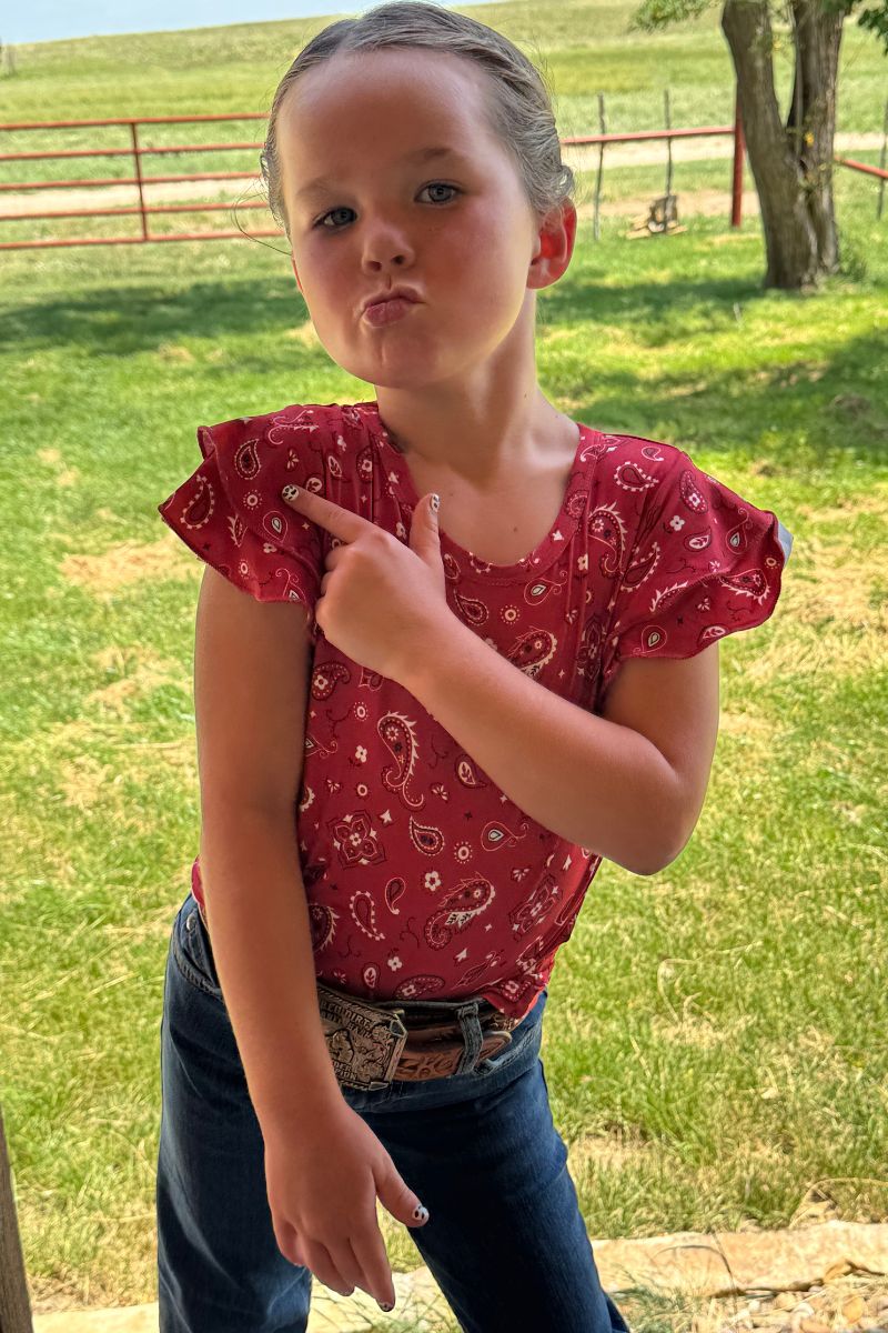 Bandana Babe Kids Top - Sterling Kreek