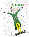 Horse Hollow Press - Horse Christmas Card / OMG Elf / Holiday Greeting Card