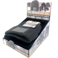 Novelty Brands - Cuffed Knit Hat Beanie with Tac Gear Patch