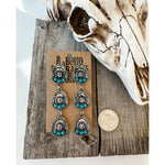 Boho Ranch West Cowboy Hat Drop Earrings