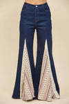 WISTERIA LANE - LACE DETAIL WIDE LEG JEANS 2481PIC