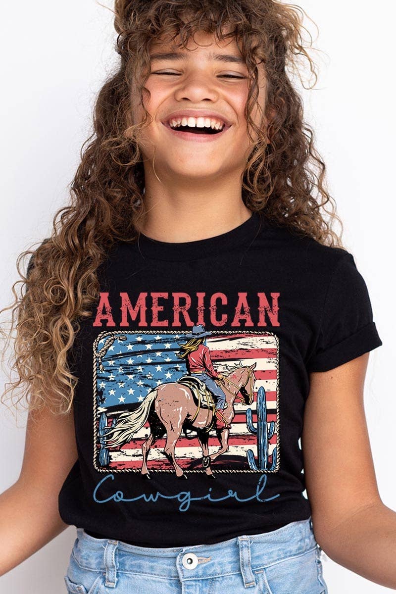 COLORBEAR - American Cowgirl Kids Graphic Tee