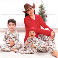Tesa Babe - Western Christmas Family Matching Bamboo Pajamas - Cowboy