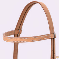 HILASON - Hilason Western Horse Noseband Rawhide American Leather Sidepull Headstall