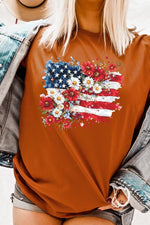COLORBEAR - Floral American Flag Graphic Tee