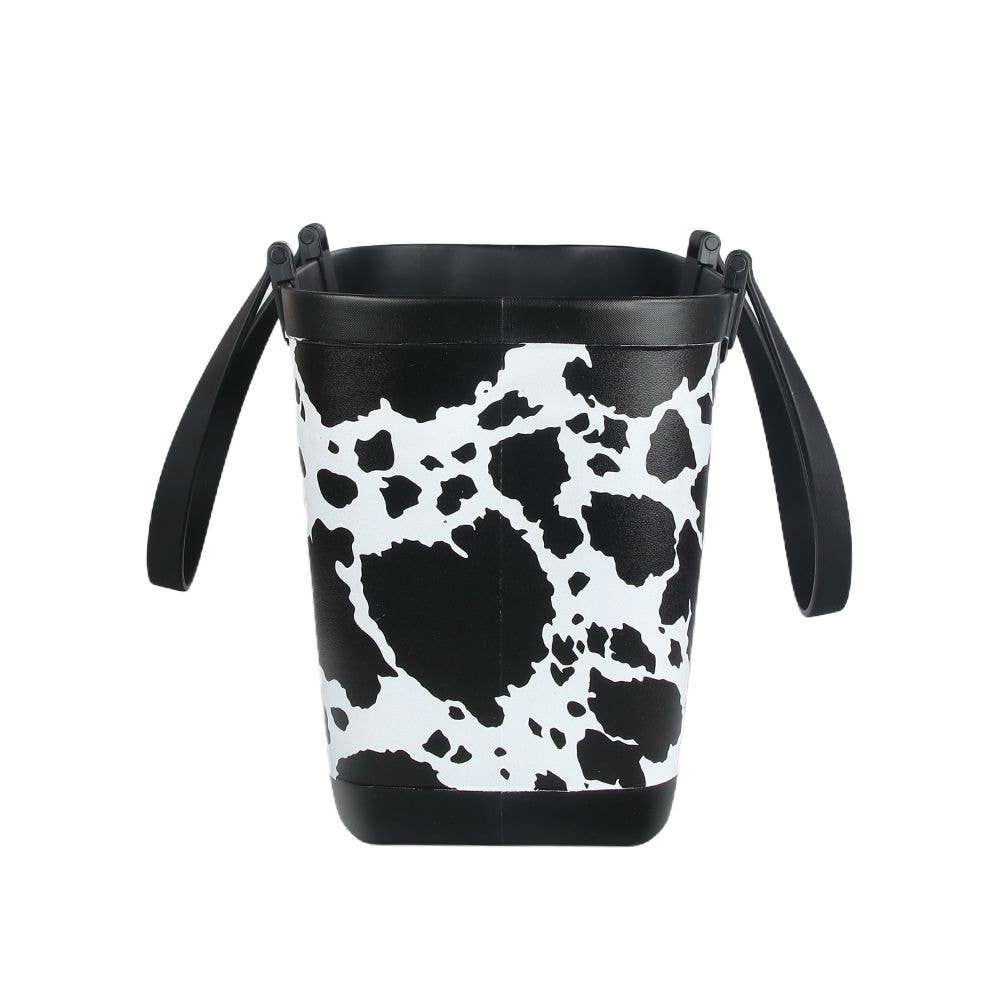 American Farm Company - Cow Print Rubber Beach Tote Bag - Large