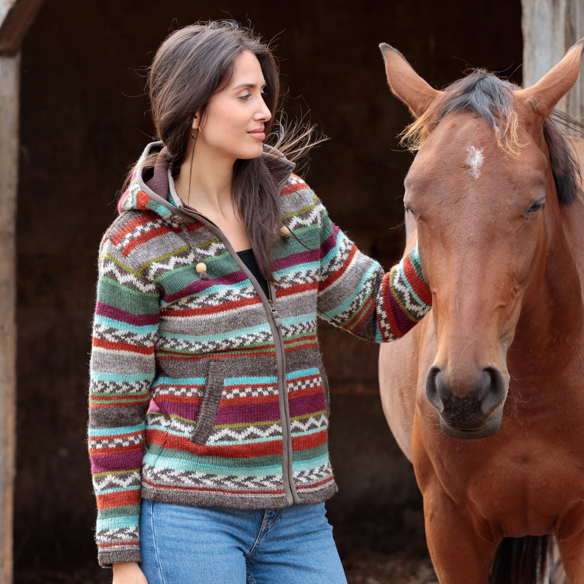 Lost Horizons Knitwear -Journey Knit Wool Sweater with Fair Isle Pattern