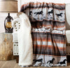Linen Mart - Running on the Range Plush Sherpa Throw