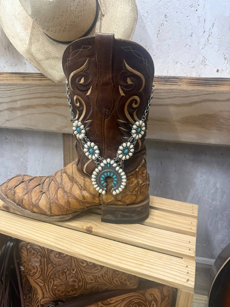 Texas Western Cowhide Bags and More - Squash Blossom Statement Necklace