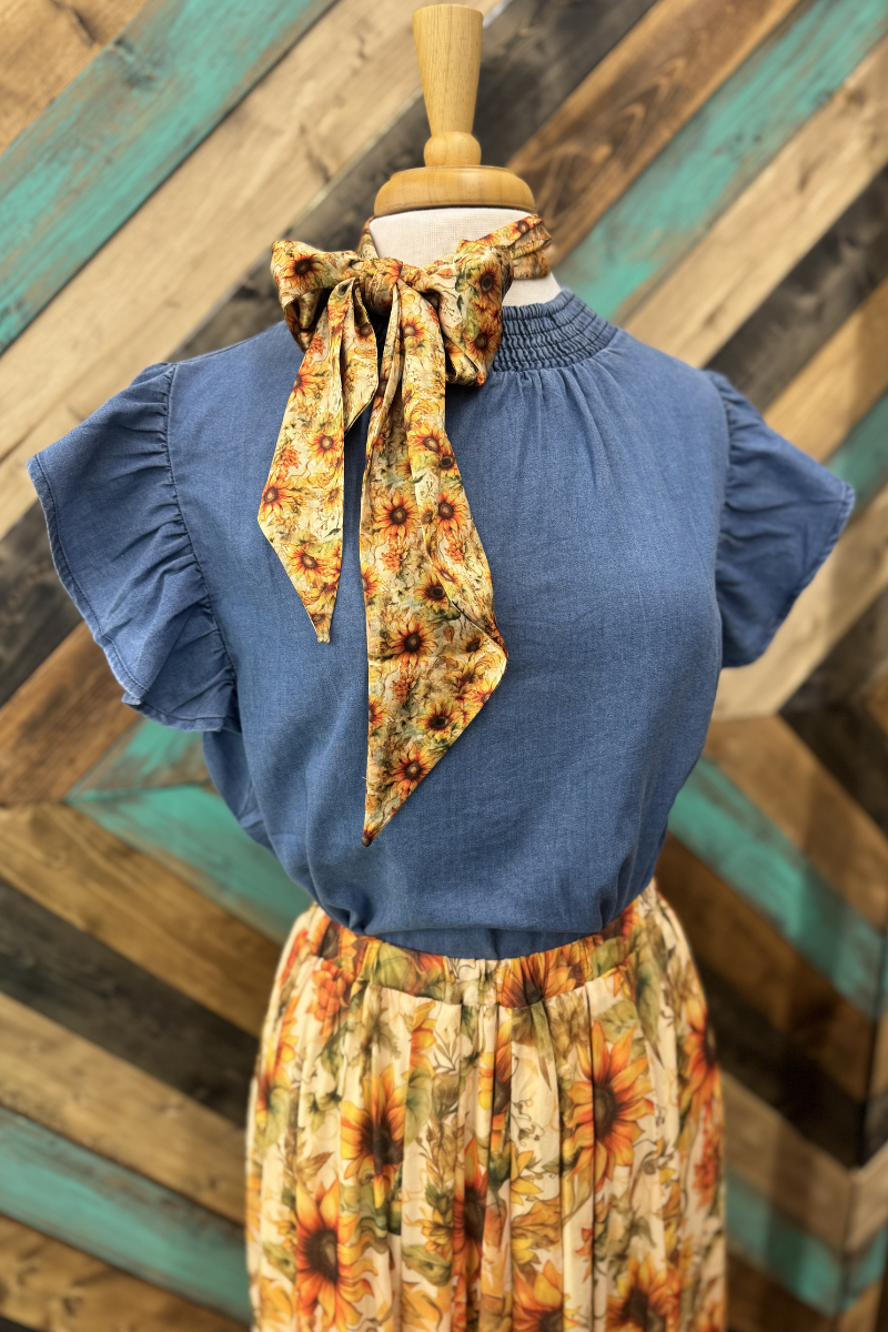 Sterling Kreek - Babydoll Top Denim - Dark Wash