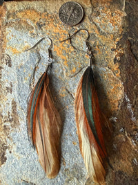 Wild Mountain Fringe - Crimson Canyon Feather Earrings