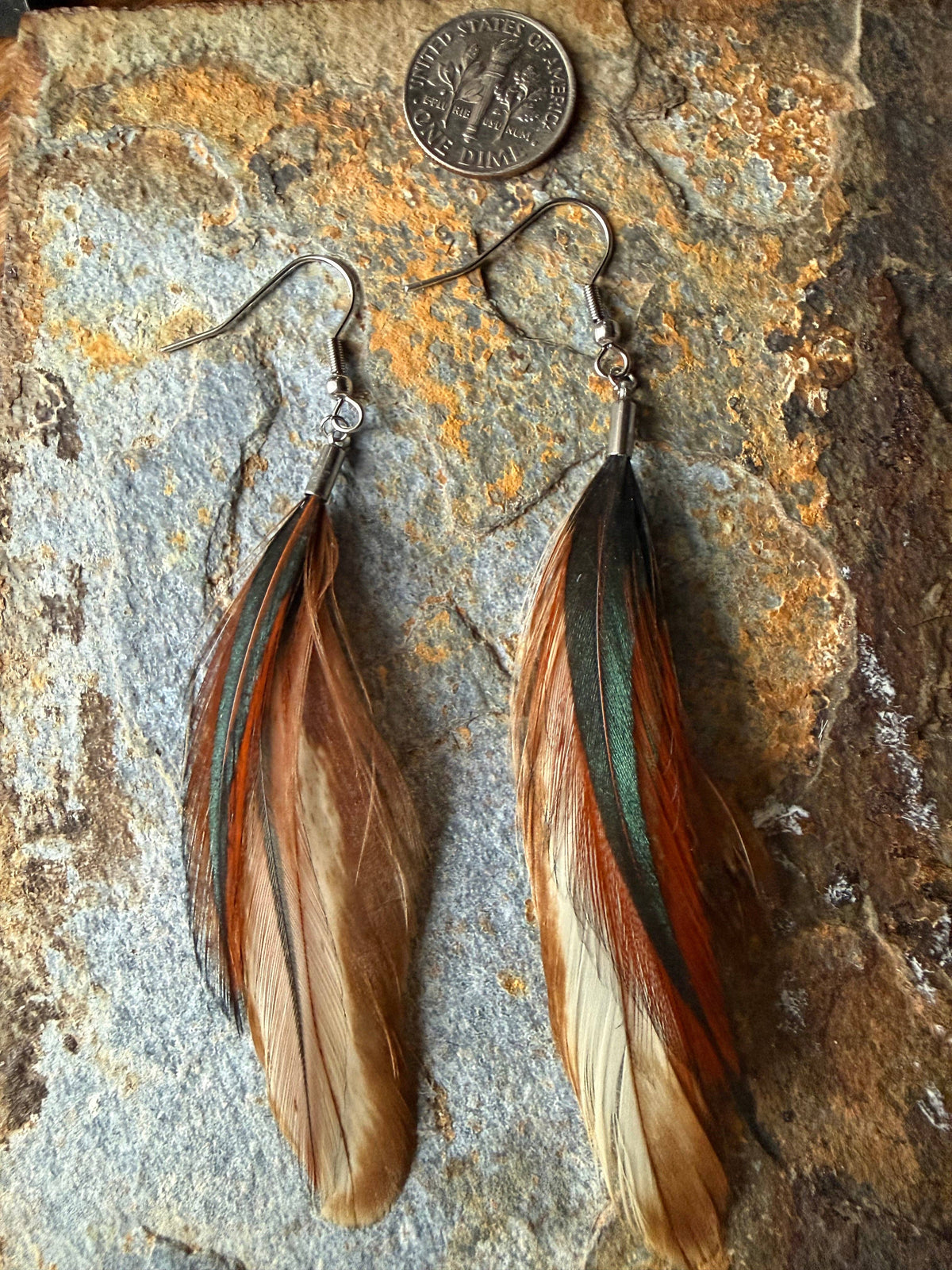 Wild Mountain Fringe - Crimson Canyon Feather Earrings
