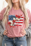 COLORBEAR - Floral American Flag Graphic Tee