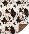 Linen Mart - Cowhide Faux Fur Throw Blanket