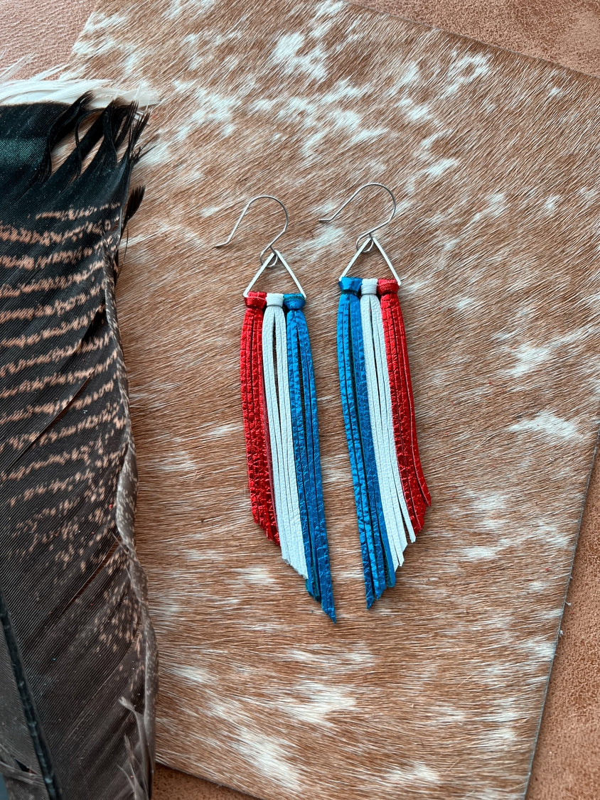 Fringed in Faith Libby Triangle Fringe Earrings