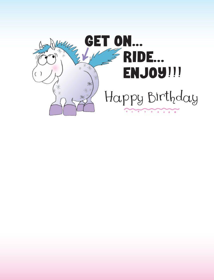 Horse Hollow Press - Horse Birthday Card | Instructions