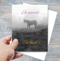 Horse Hollow Press - Horse Sympathy Greeting Card | So special... | Horse in Mist