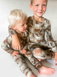 American Farm Company - Cow Camo™ Toddler/Youth Bamboo Pajama Set