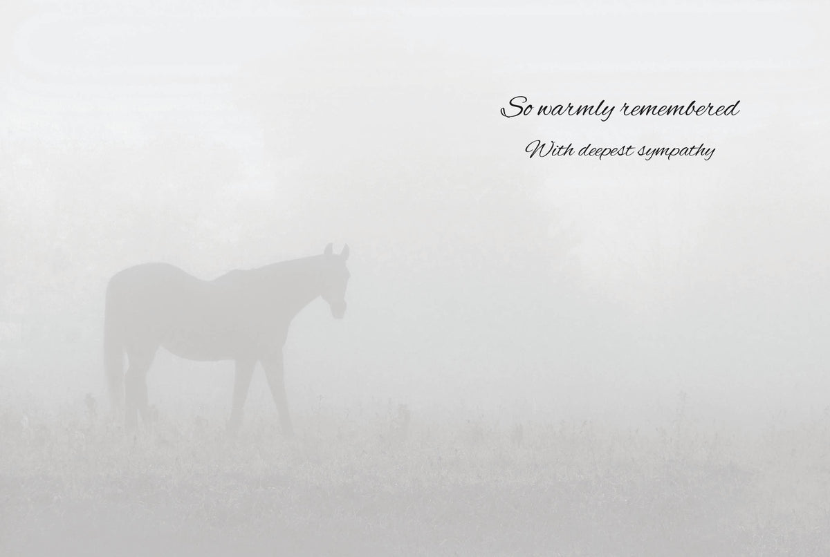 Horse Hollow Press - Horse Sympathy Greeting Card | So special... | Horse in Mist