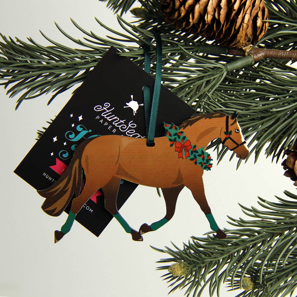 Hunt Seat Paper Co. - Chestnut Pony - Equestrian Horse Christmas Tree Ornament