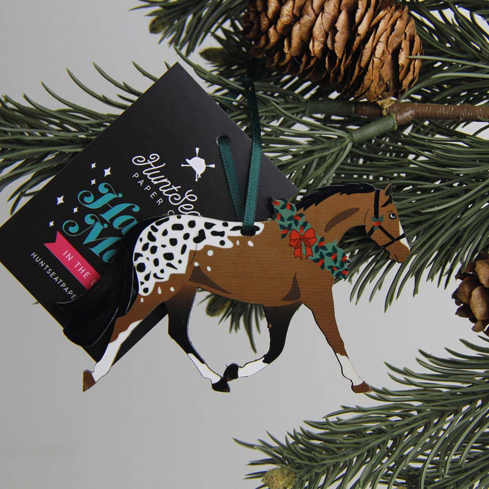 Hunt Seat Paper Co. - Appaloosa Pony  - Horse Christmas Ornament for Equestrians