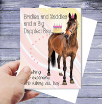 Horse Hollow Press  - Horse Birthday Card | Bridle & Saddle
