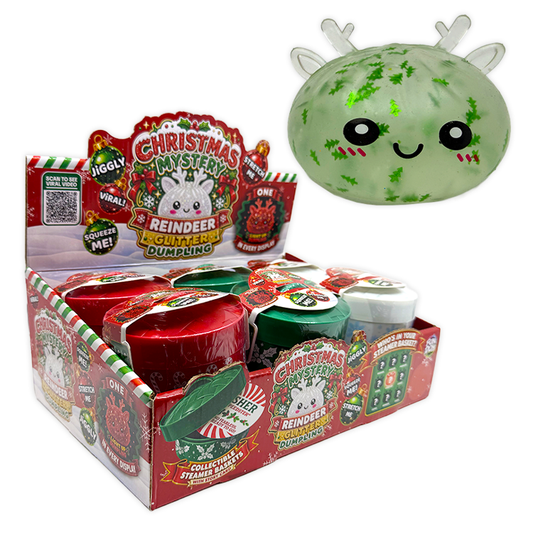 Novelty Brands - Fun Doh Christmas Mystery Reindeer Dumpling Squishy Toy